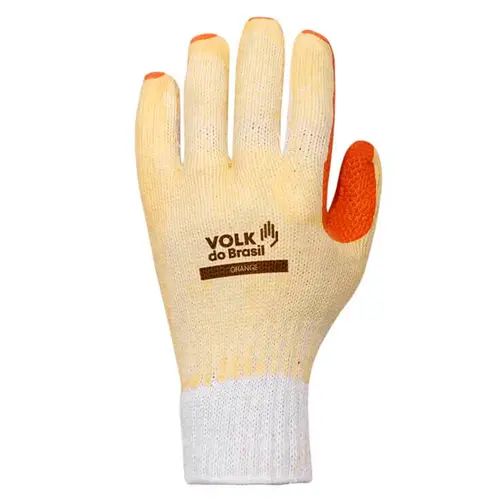 Luva Orange Volk Tricotada com Banho Emborrachado