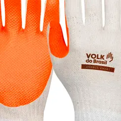 Luva Orange Volk Tricotada com Banho Emborrachado