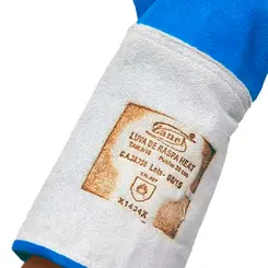 Luva para Solda de Couro Forrada Punho 20 cm Zanel