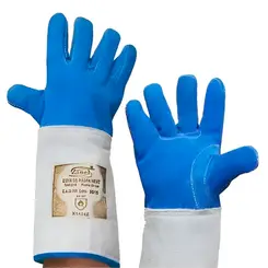Luva para Solda de Couro Forrada Punho 20 cm Zanel