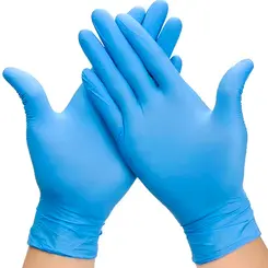 Luva Sensivolk Soft Nitrílico sem Pó Azul Volk - Com 10 Caixas