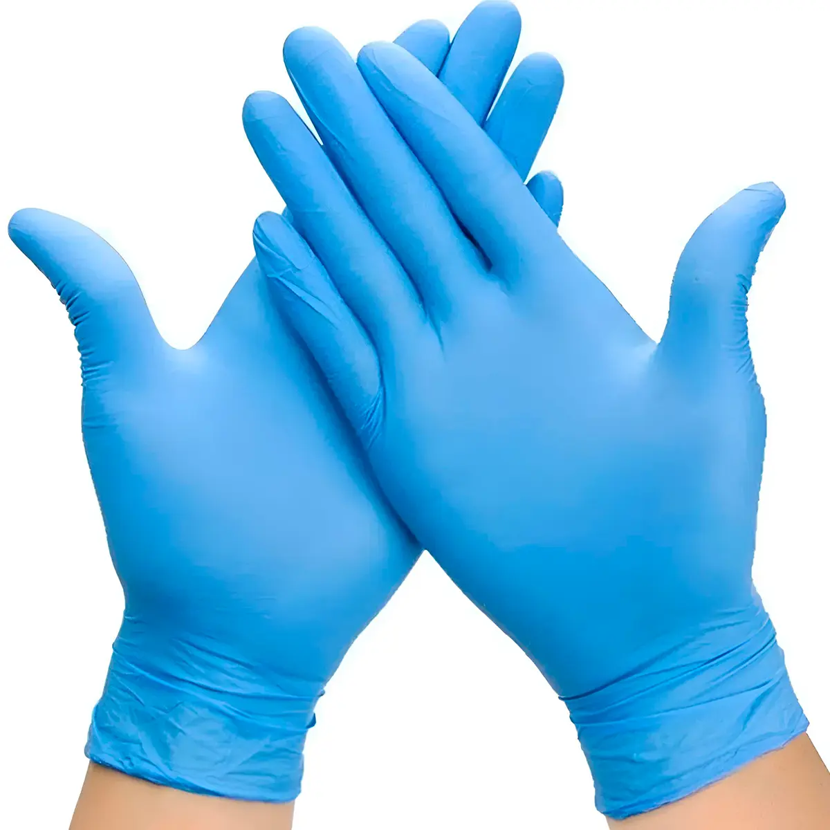 Luva Sensivolk Soft Nitrílico sem Pó Azul Volk - Com 10 Caixas