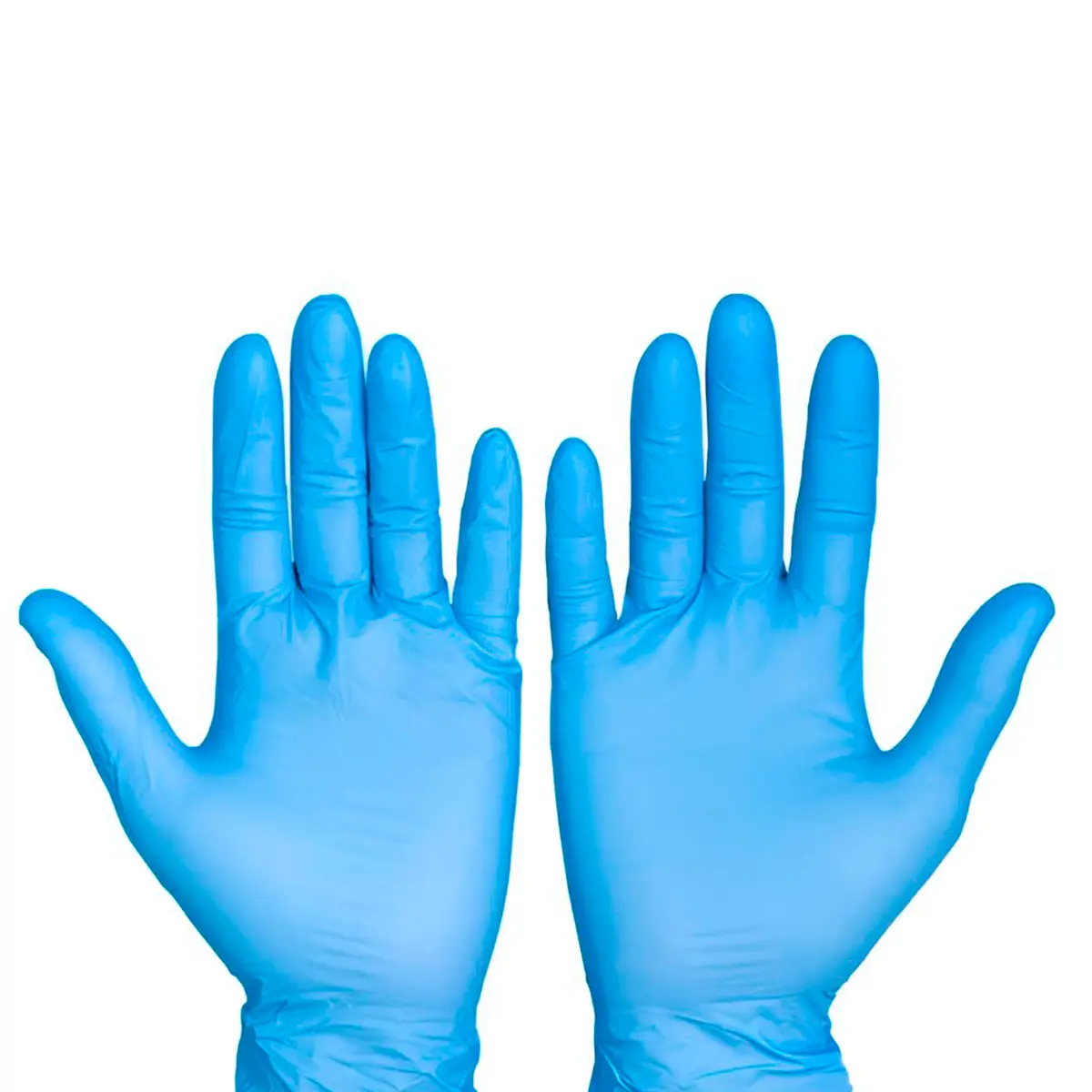 Luva Sensivolk Soft Nitrílico sem Pó Azul Volk - Com 10 Caixas