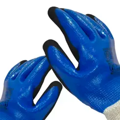 Luva Super Safety SS1014 Resistente a corte com Banho Nitrílico