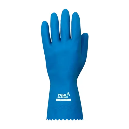 Luva Látex Verniz Silver Slim Azul - Volk