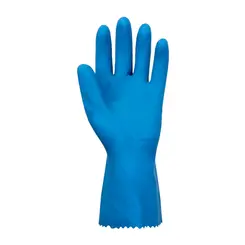 Luva Látex Verniz Silver Slim Azul - Volk