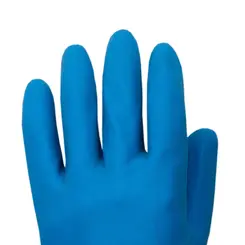 Luva Látex Verniz Silver Slim Azul - Volk
