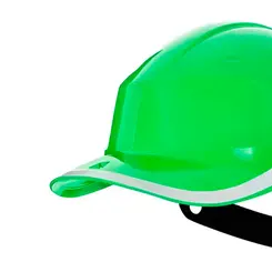 Capacete Aba Frontal Baseball Diamond V Verde Florescente Botão de Ajuste - Delta Plus