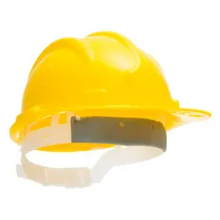 Capacete Amarelo Plastcor Aba Frontal com suspensão