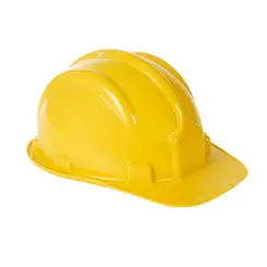 Capacete Amarelo Plastcor Aba Frontal com suspensão