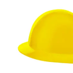 Capacete Amarelo Plastcor Aba Total com suspensão
