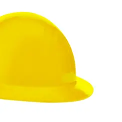 Capacete Amarelo Plastcor Aba Total com suspensão