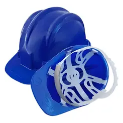 Capacete Azul Escuro Plastcor Aba Frontal com suspensão