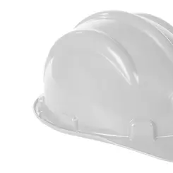 Capacete Branco Plastcor Aba Frontal com suspensão