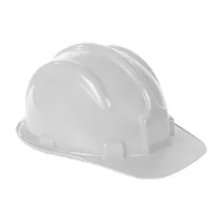 Capacete Branco Plastcor Aba Frontal com suspensão