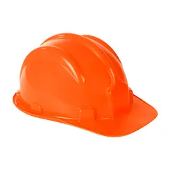 Capacete Laranja Plastcor Aba Frontal com suspensão