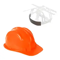 Capacete Laranja Plastcor Aba Frontal com suspensão