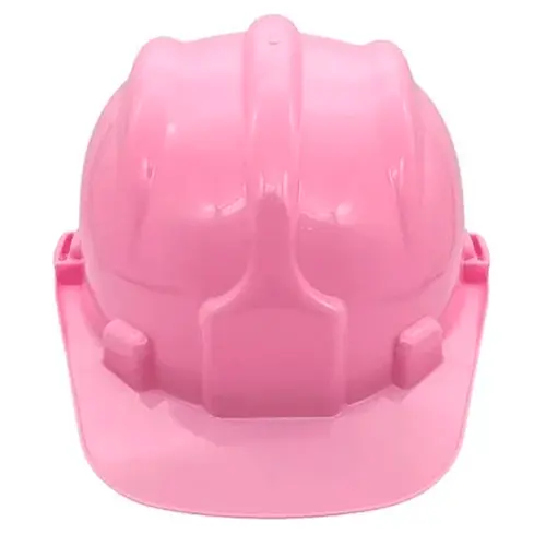 Capacete Rosa Plastcor Aba Frontal com suspensão