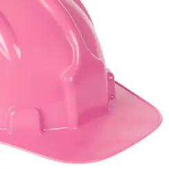 Capacete Rosa Plastcor Aba Frontal com suspensão