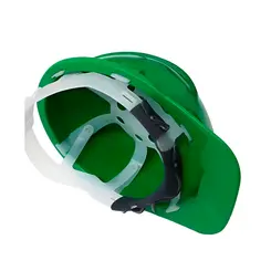 Capacete Verde Plastcor Aba Frontal com suspensão