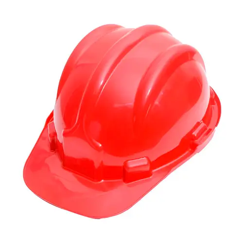 Capacete Vermelho Plastcor Aba Frontal com suspensão