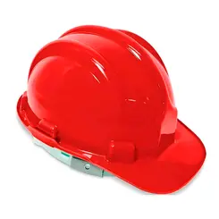 Capacete Vermelho Plastcor Aba Frontal com suspensão