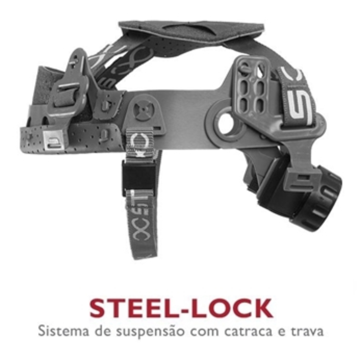 Suspensão para Capacete Steelflex SteelLock com Jugular 15671 Epis