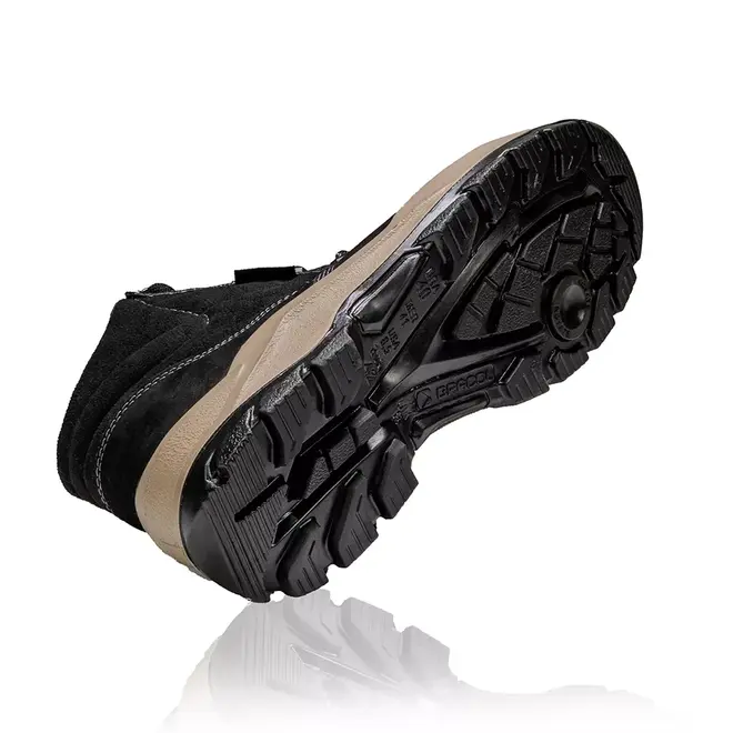 Botina Nobuck Amarrar 4018 BAF Preta com Bico PVC Bracol