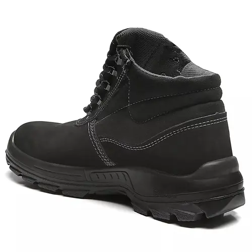 Botina Nobuck Amarrar 4018BAF Preta com Bico PVC Bracol