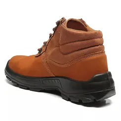 Botina Nobuck BAF Bracol Cor Castor com Bico PVC