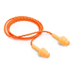 Protetor Auricular 3M tipo Plug 18 dB Pomp Plus em Silicone e Cordão de Poliéster