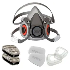 Respirador 6001 3M Kit com Cartucho, Filtro e Retentor