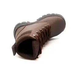 Bota de Amarrar BUJ Bracol em couro Pampa Marrom com B PVC