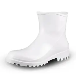 Bota de PVC Bracol 82BPE600 Extra Curto Branca com forro