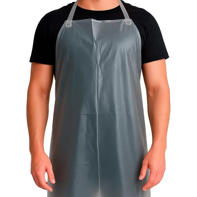 Avental de Vinil Transparente Reforçado 120x70cm com Tiras