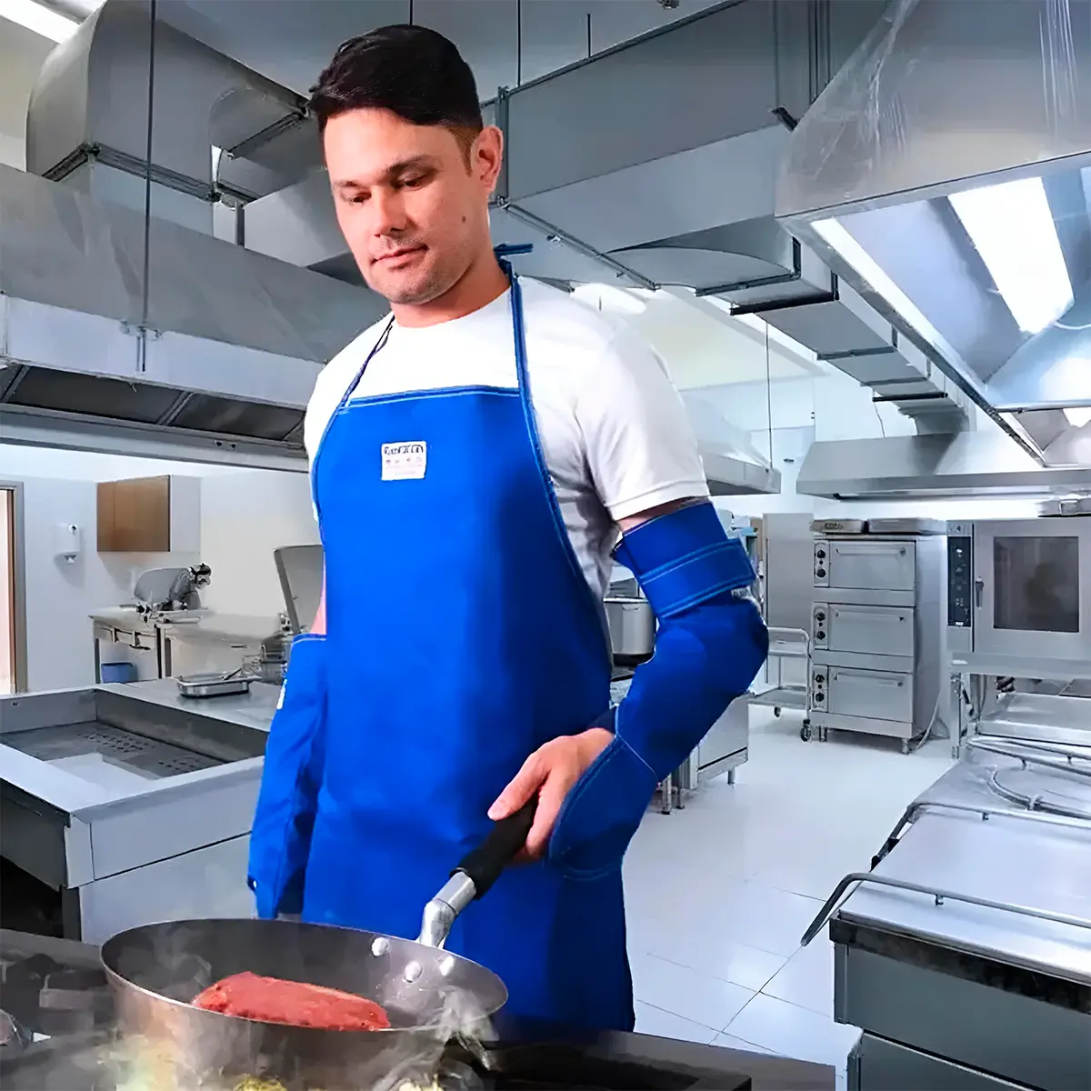 Avental de Cozinha Térmico Azul 250° graus 90 X 70 cm - Rio Valley