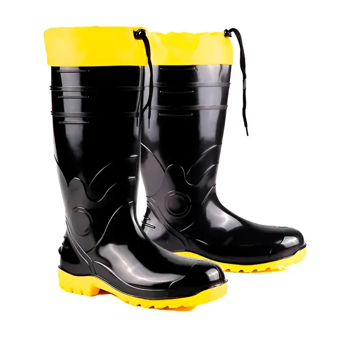 Bota de PVC Cano Longo Preta com Polaina 85BPL600PL Bracol