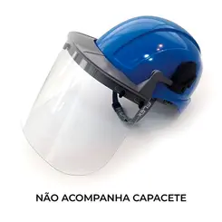 Protetor facial Steelflex STF-F62007 para capacete com visor incolor
