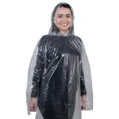 Capa de Chuva Descartável Transparente Prevemax