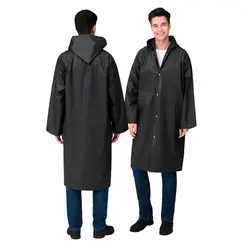 Capa de Chuva Preta Forrada PVC Total Capas - GG