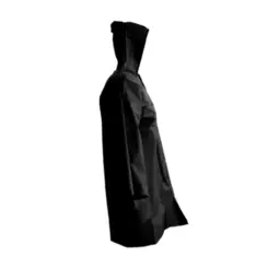 Capa de Chuva Preta Forrada PVC Total Capas - GG
