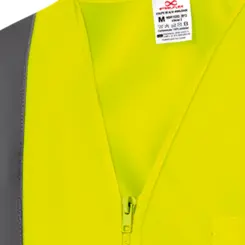 Colete Refletivo Amarelo Liso com 1Bolso Steelflex - Com 10 Unidades