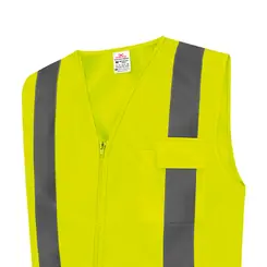 Colete Refletivo Amarelo Liso com 1Bolso Steelflex - Com 10 Unidades