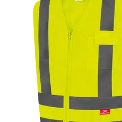 Colete Refletivo Amarelo Liso com 1Bolso Steelflex - Com 10 Unidades