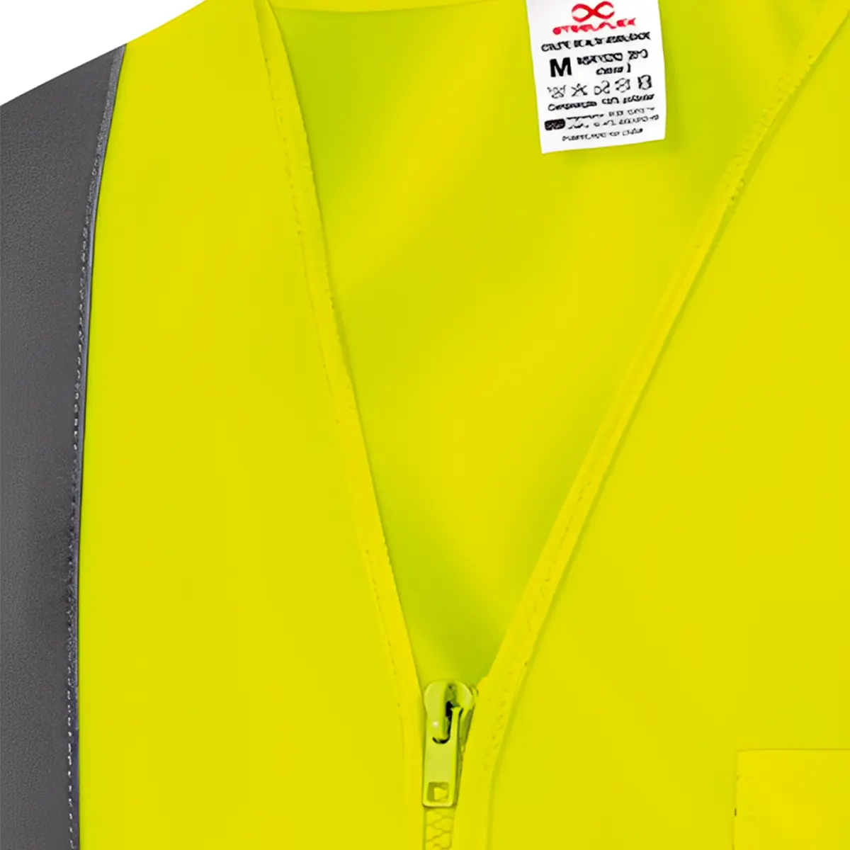 Colete Refletivo Amarelo Liso com 1Bolso Steelflex - Com 10 Unidades