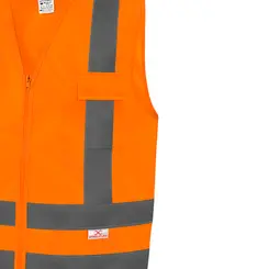 Colete Refletivo Laranja com bolso Steelflex STF-VACL91030