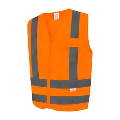 Colete Refletivo Laranja com bolso Steelflex STF-VACL91030