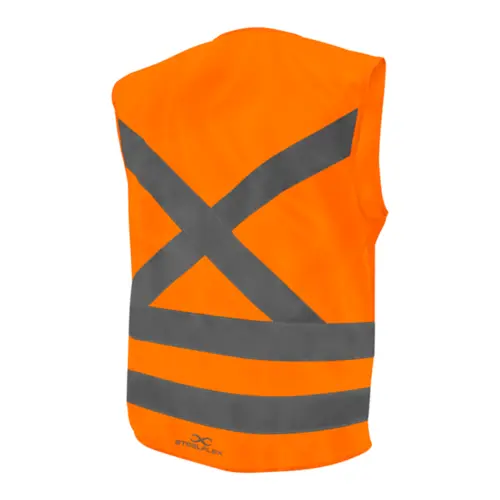 Colete Refletivo Laranja Fluorescente Steelflex