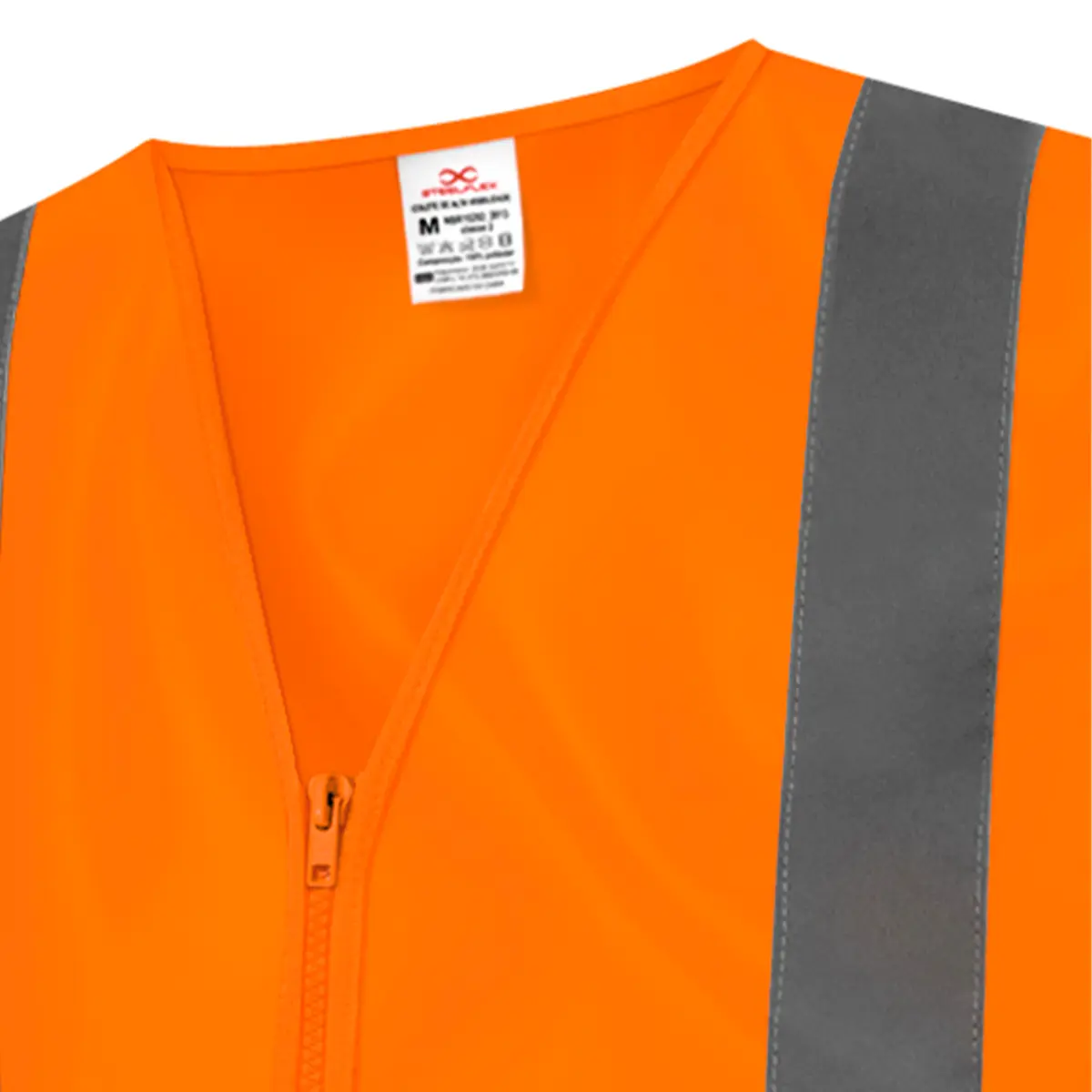Colete Refletivo Laranja Fluorescente Steelflex