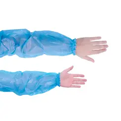 Mangote Polietileno Descartável Prevemax Azul - Pacote com 100